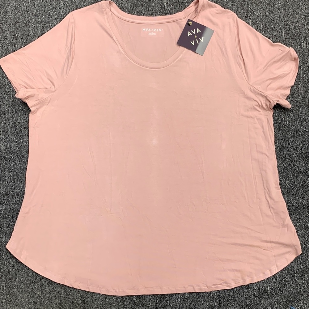 NWT AVA & VIV BLUSH BLOUSE